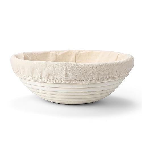 Saint Germain Bakery سلة بانتون للخبز المستديرة الفاخرة من سان جيرمان بيكري مع بطانة - سلة مثالية لإثبات البروتفورم لصنع الخبز الجميل (9 بوصة) - Image 2